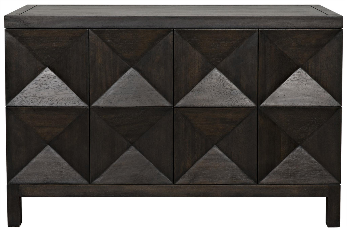 NOIR Quadrant 2 Door Sideboard Ebony Walnut