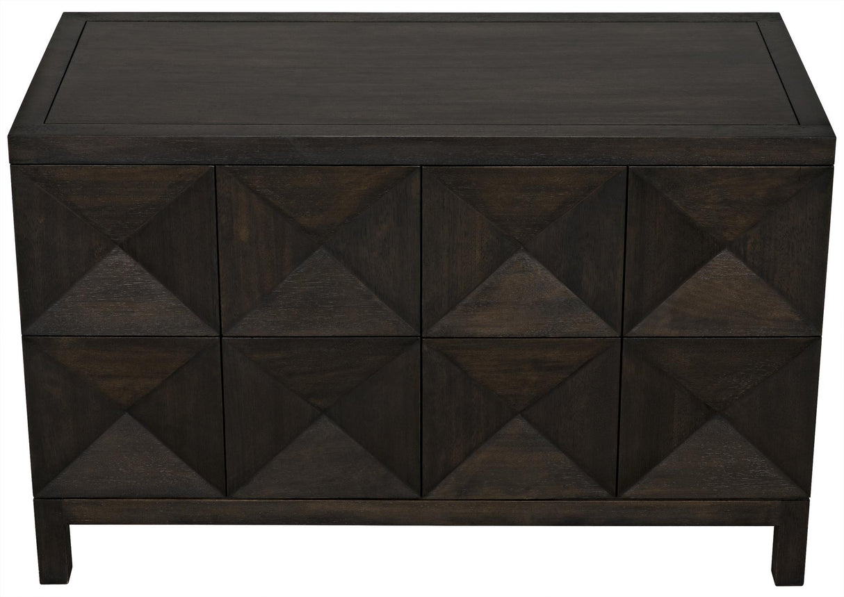 NOIR Quadrant 2 Door Sideboard Ebony Walnut