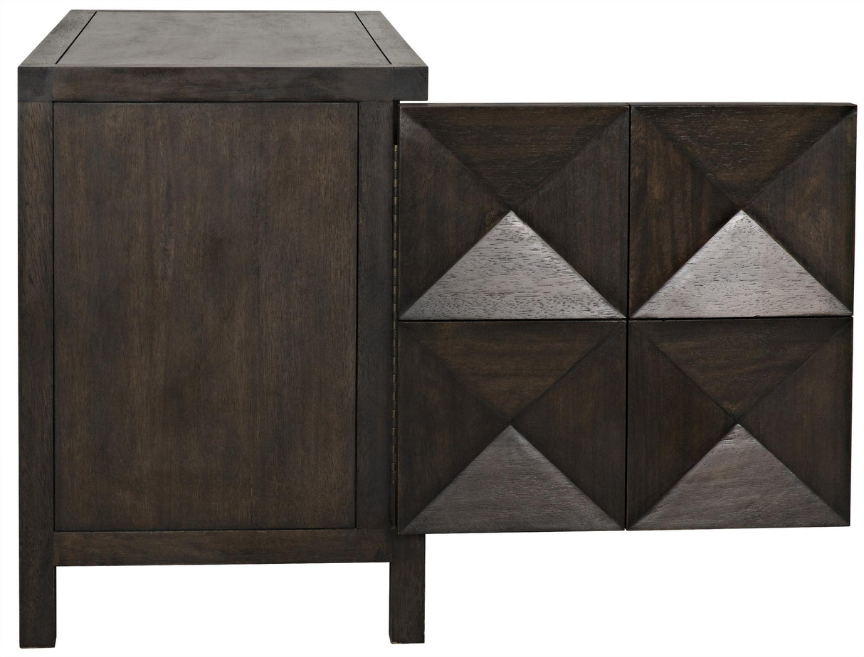 NOIR Quadrant 2 Door Sideboard Ebony Walnut