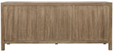 NOIR Quadrant 3 Door Sideboard Washed Walnut