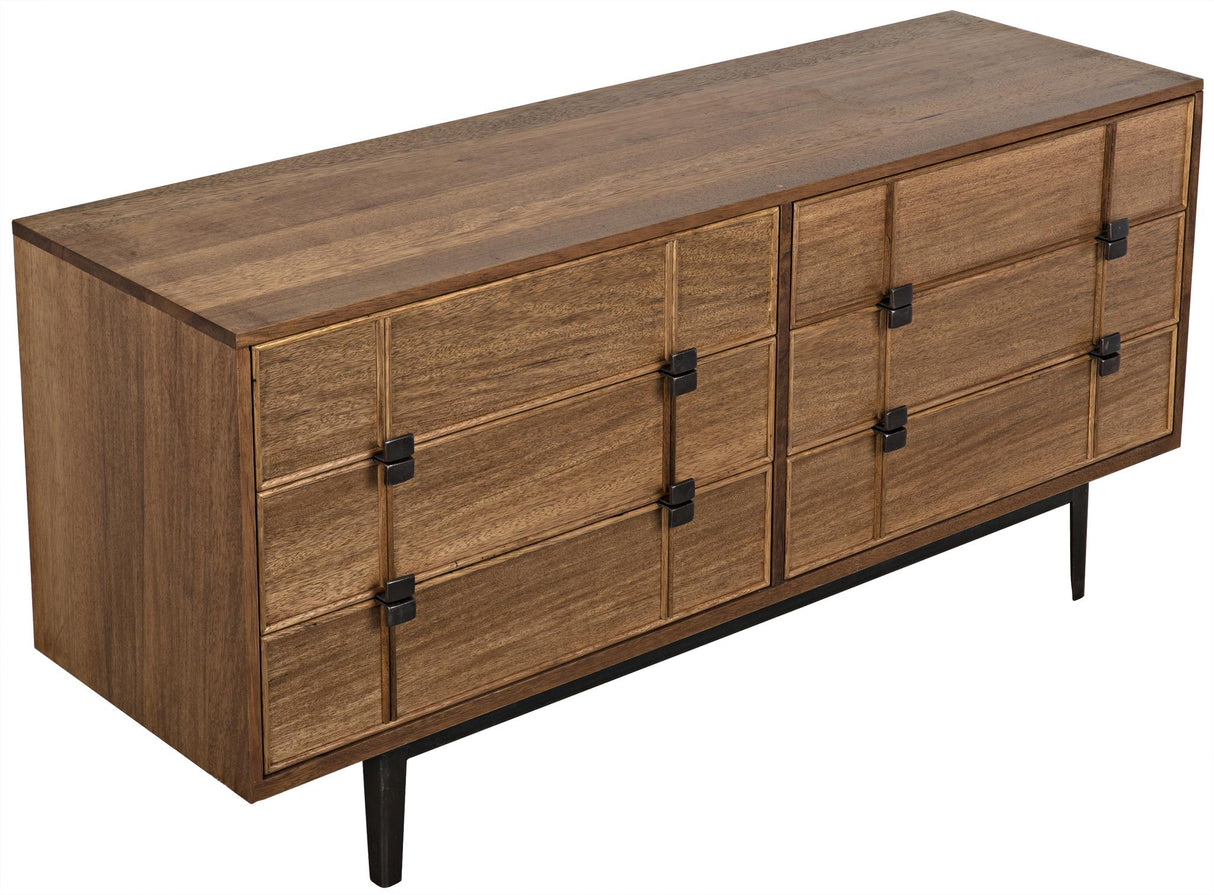 NOIR Bourgeois Sideboard Walnut and Steel