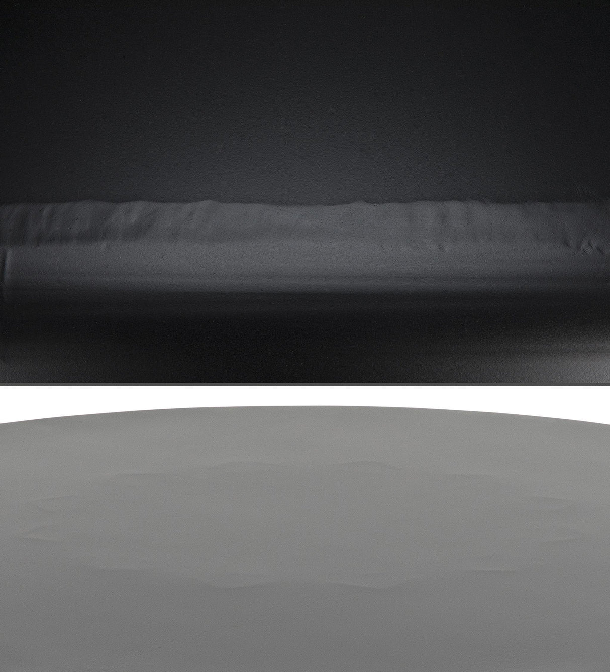 NOIR Novie Console Small Black Steel with Dark Walnut