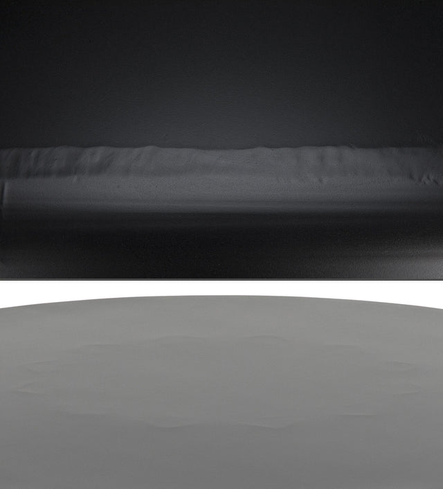 NOIR Novie Console Small Black Steel with Dark Walnut