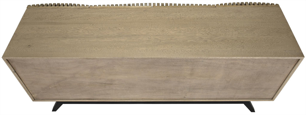 NOIR Illusion Sideboard with Steel Base Bleached Walnut