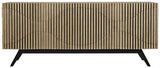 NOIR Illusion Sideboard with Steel Base Bleached Walnut