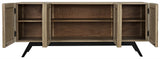 NOIR Illusion Sideboard with Steel Base Bleached Walnut
