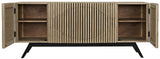 NOIR Illusion Sideboard with Steel Base Bleached Walnut