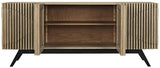 NOIR Illusion Sideboard with Steel Base Bleached Walnut