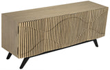 NOIR Illusion Sideboard with Steel Base Bleached Walnut