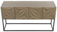 NOIR Zurich Console Bleached Walnut with Steel