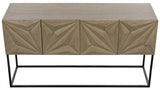 NOIR Zurich Console Bleached Walnut with Steel