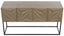 NOIR Zurich Console Bleached Walnut with Steel