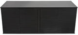 NOIR Smith 4 Door Sideboard Hand Rubbed Black
