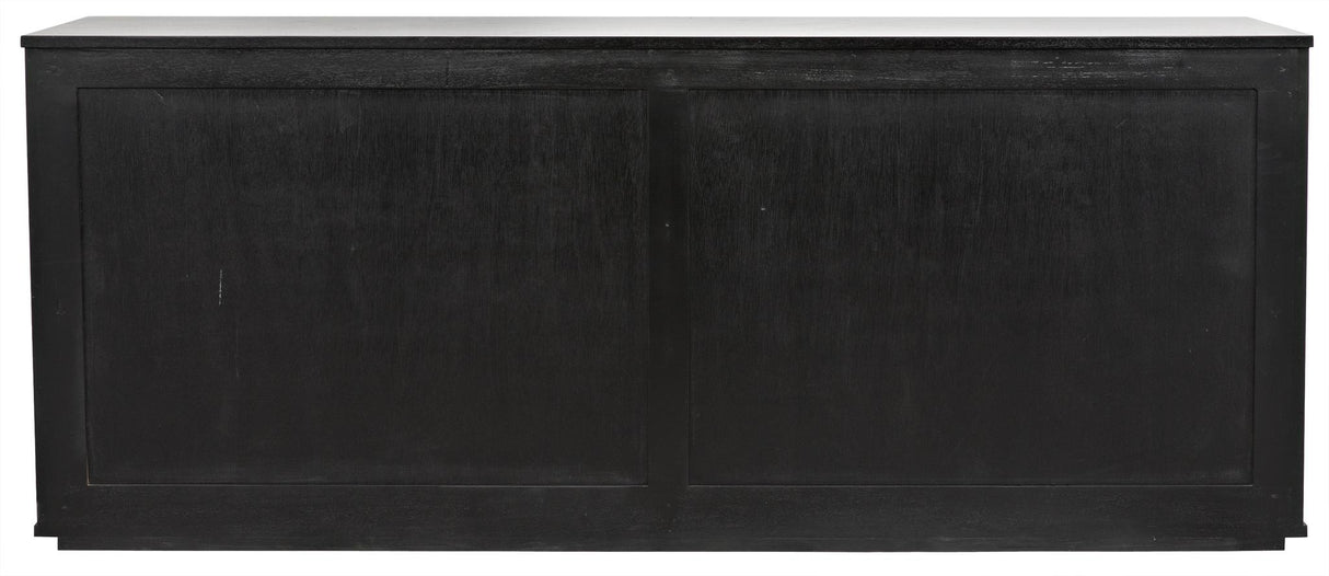 NOIR Smith 4 Door Sideboard Hand Rubbed Black