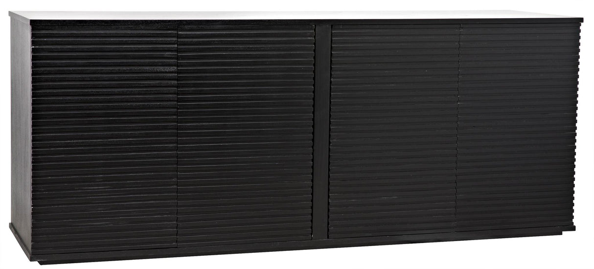 NOIR Smith 4 Door Sideboard Hand Rubbed Black