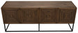NOIR Lanon Sideboard with Steel Base Dark Walnut