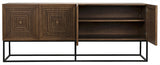 NOIR Lanon Sideboard with Steel Base Dark Walnut