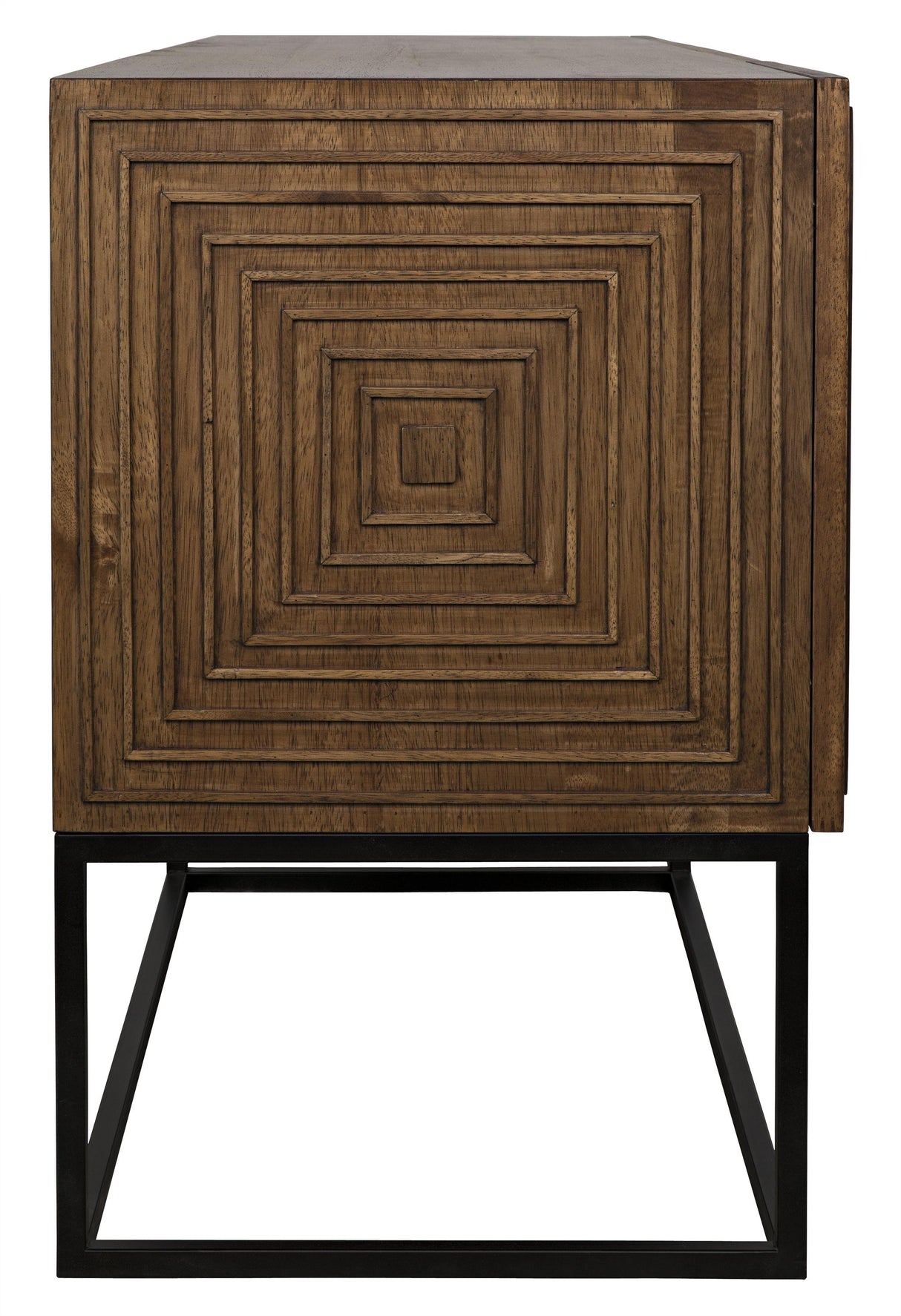 NOIR Lanon Sideboard with Steel Base Dark Walnut