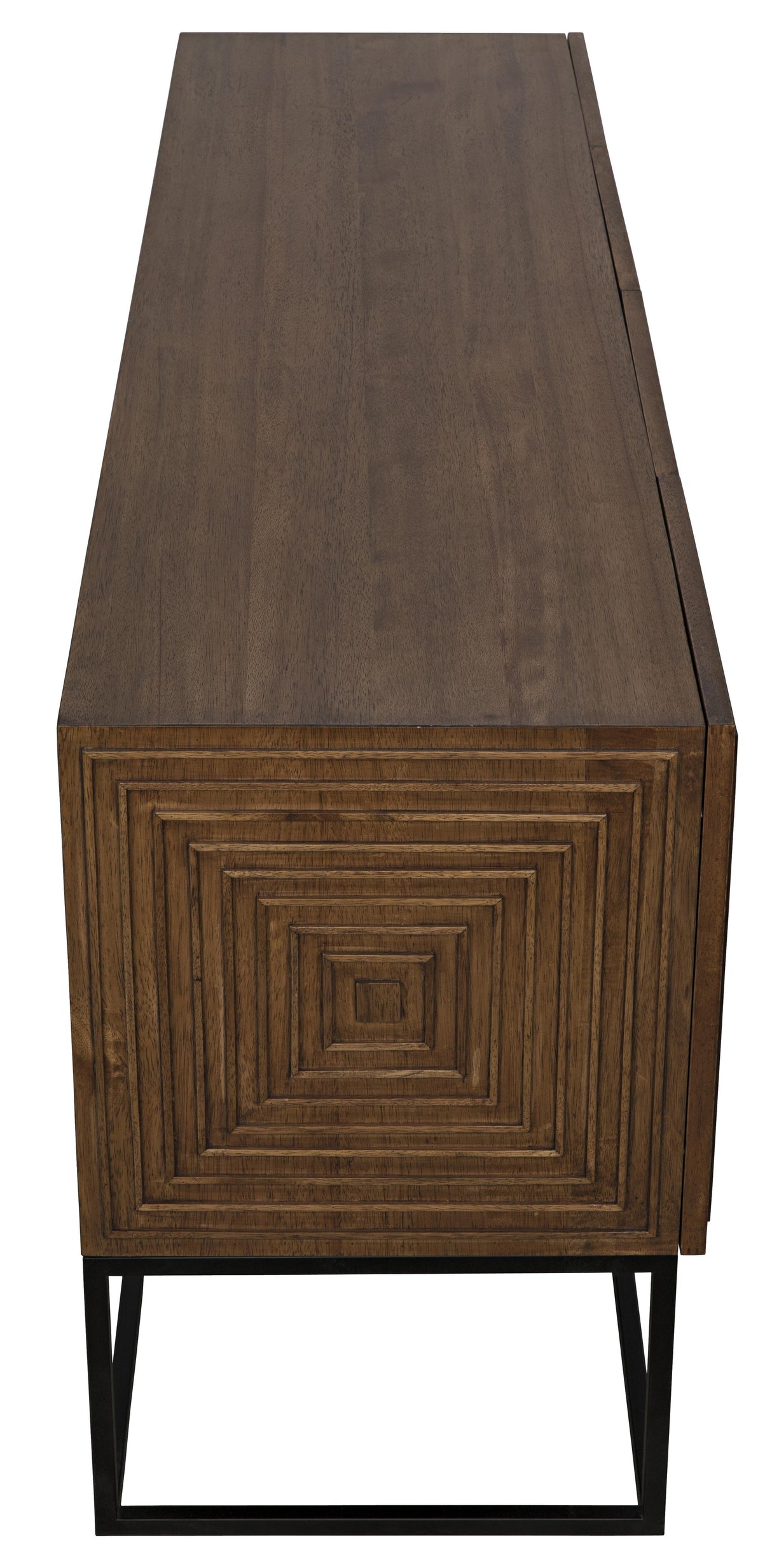 NOIR Lanon Sideboard with Steel Base Dark Walnut