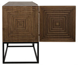 NOIR Lanon Sideboard with Steel Base Dark Walnut