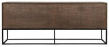 NOIR Lanon Sideboard with Steel Base Dark Walnut
