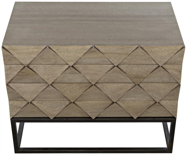 NOIR Draco Sideboard with Steel Stand Washed Walnut