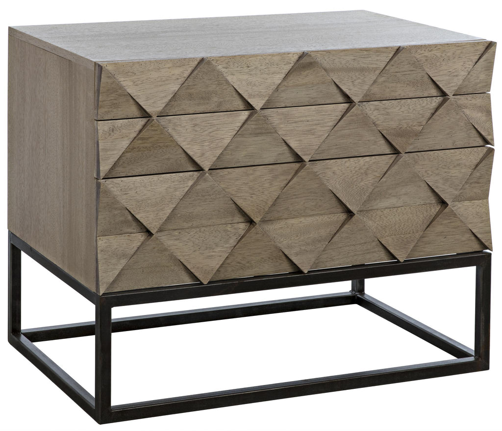 NOIR Draco Sideboard with Steel Stand Washed Walnut