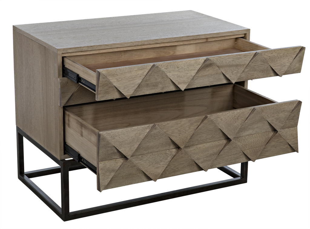 NOIR Draco Sideboard with Steel Stand Washed Walnut