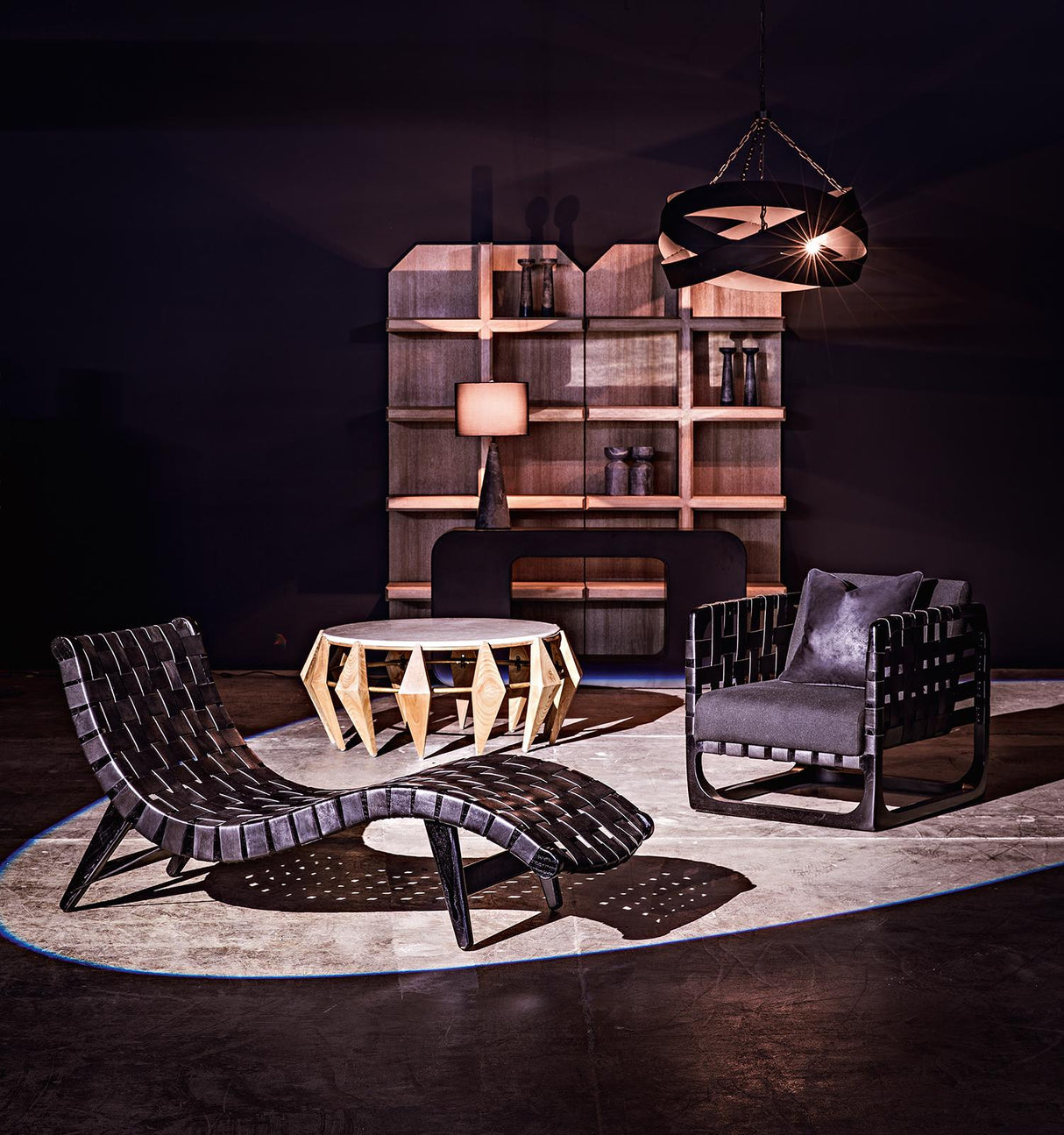 NOIR Shylock Console Black Steel