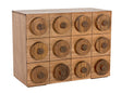 NOIR Lego Sideboard with 3 Drawers Dark Walnut