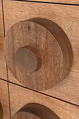 NOIR Lego Sideboard with 3 Drawers Dark Walnut