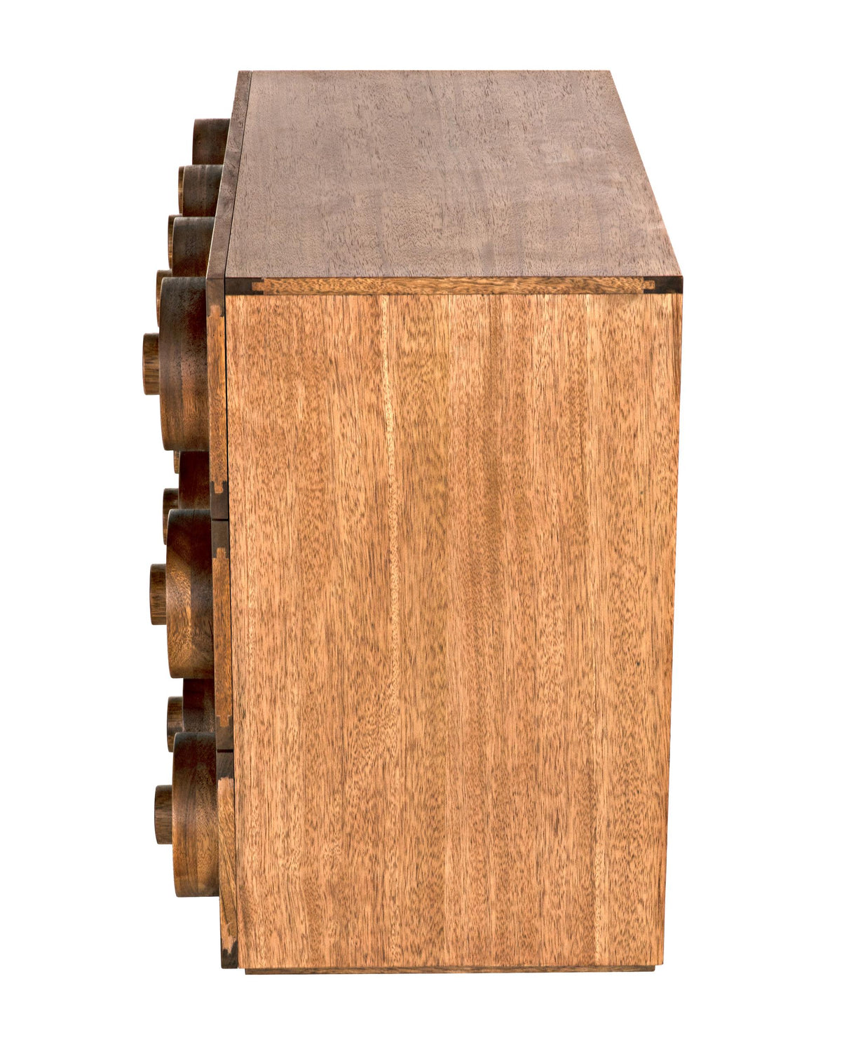 NOIR Lego Sideboard with 3 Drawers Dark Walnut