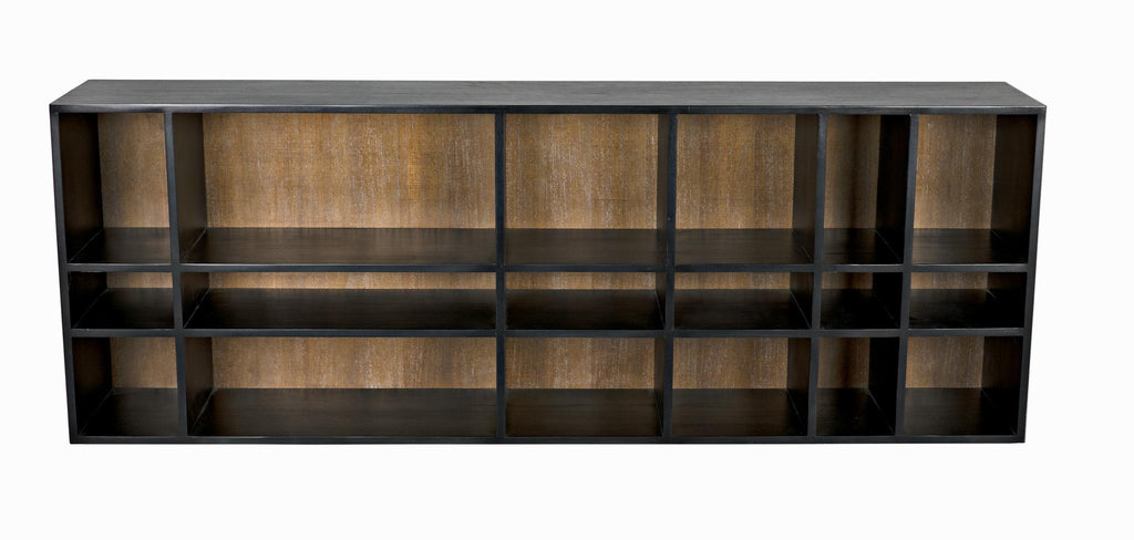 NOIR Messer Shelf Hand Rubbed Black and Gray Wash