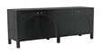 NOIR Weston Sideboard Hand Rubbed Black with Light Brown Trim