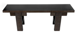 NOIR Nabu Console Hand Rubbed Black with Light Brown Trim