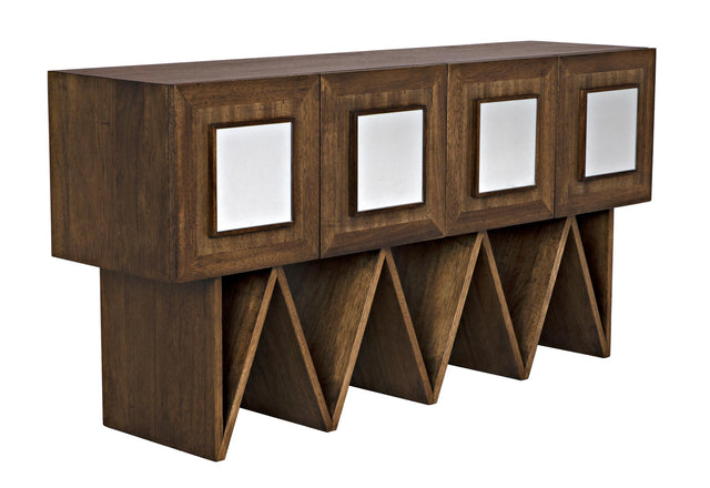 NOIR Jean-Michel Sideboard Dark Walnut with Mirror