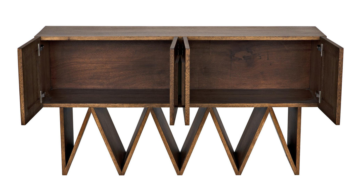 NOIR Jean-Michel Sideboard Dark Walnut with Mirror