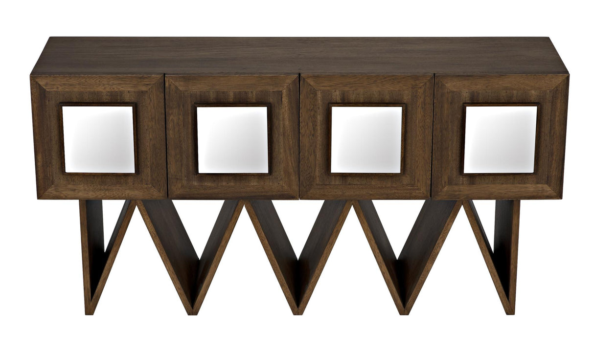 NOIR Jean-Michel Sideboard Dark Walnut with Mirror