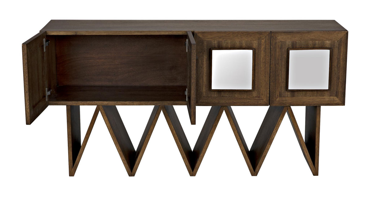 NOIR Jean-Michel Sideboard Dark Walnut with Mirror