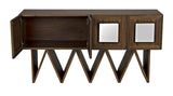 NOIR Jean-Michel Sideboard Dark Walnut with Mirror