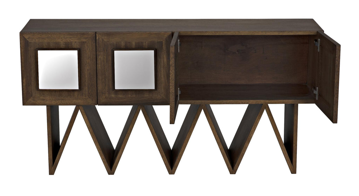 NOIR Jean-Michel Sideboard Dark Walnut with Mirror