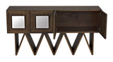 NOIR Jean-Michel Sideboard Dark Walnut with Mirror