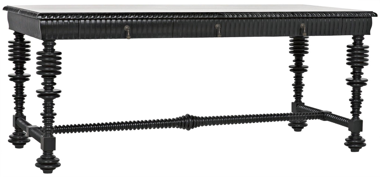 NOIR Portuguese Desk Hand Rubbed Black