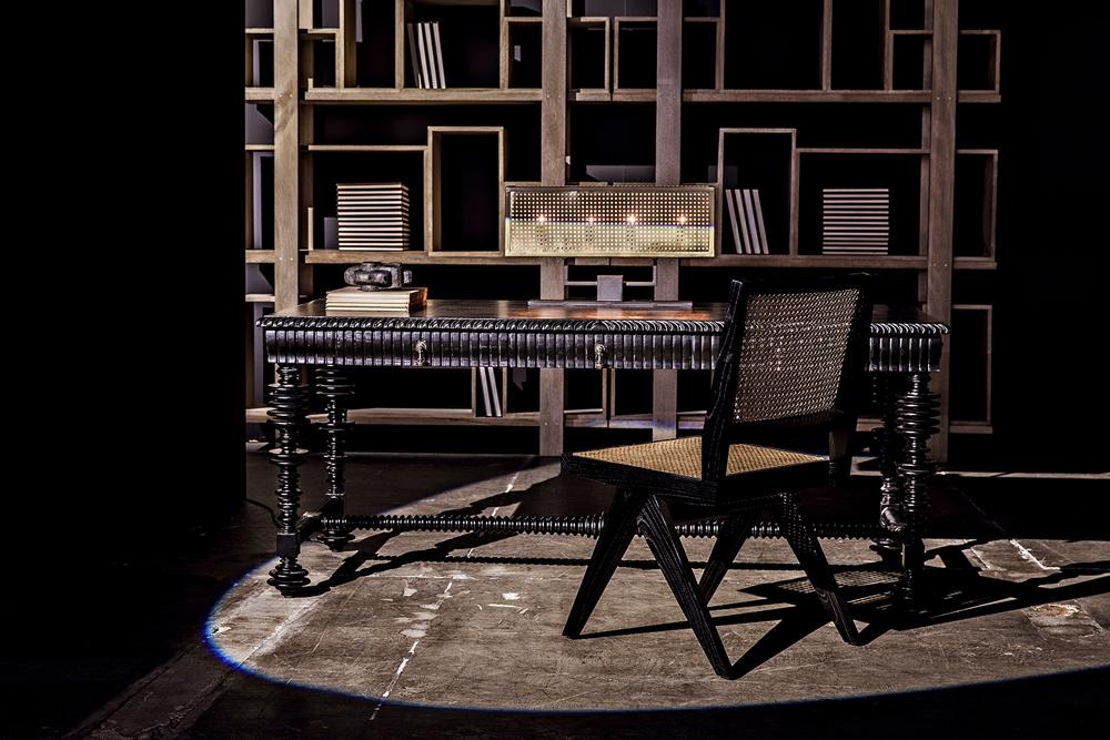 NOIR Portuguese Desk Hand Rubbed Black