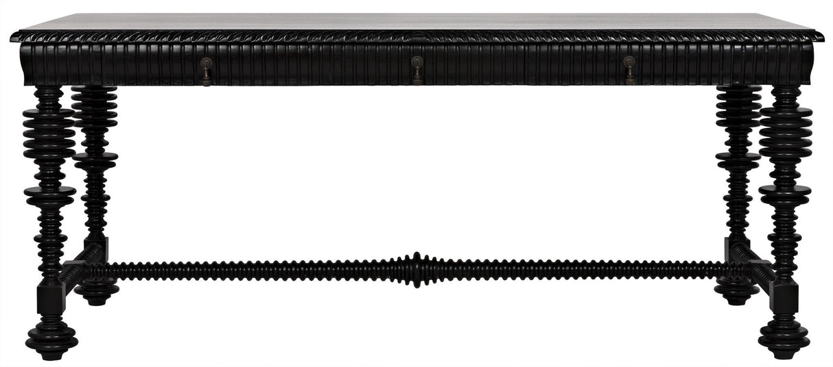 NOIR Portuguese Desk Hand Rubbed Black