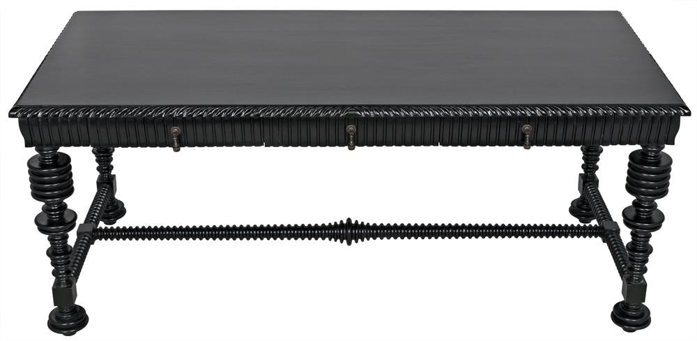 NOIR Portuguese Desk Hand Rubbed Black