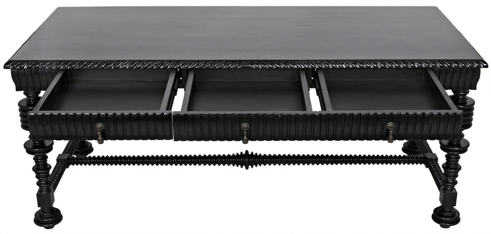NOIR Portuguese Desk Hand Rubbed Black