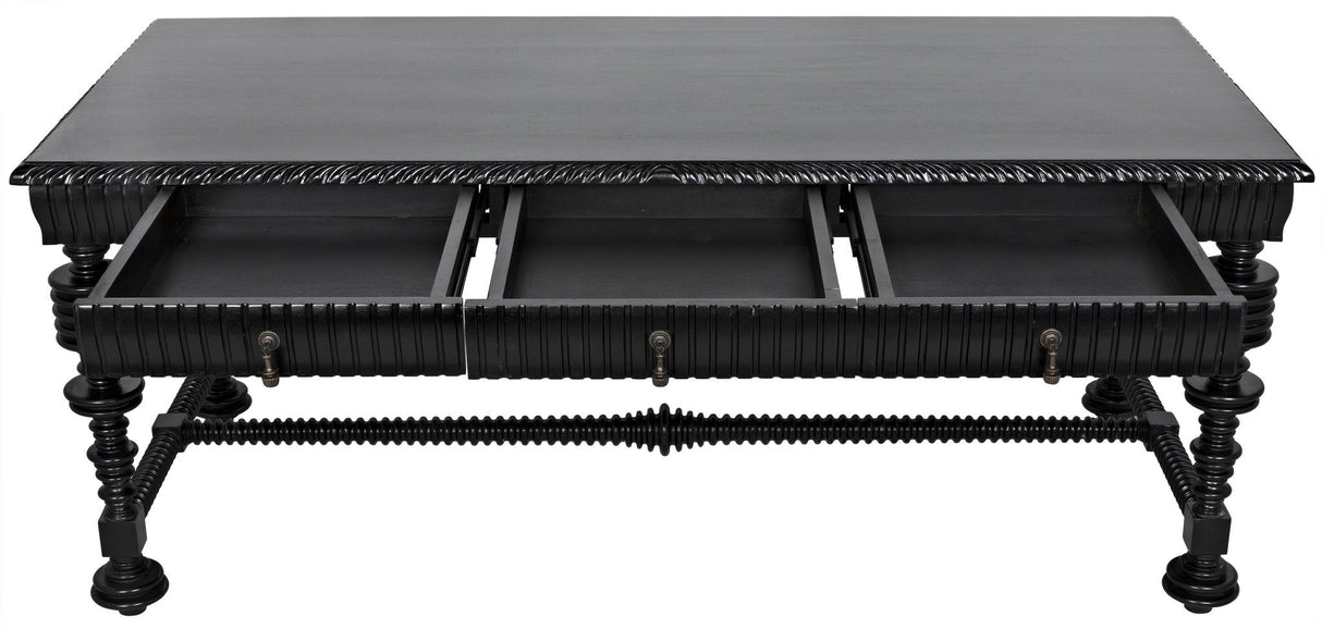 NOIR Portuguese Desk Hand Rubbed Black