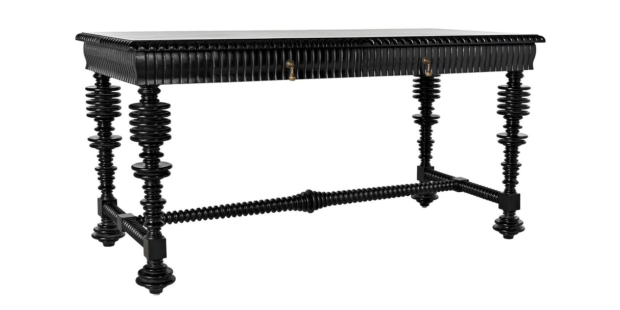 NOIR Portuguese Desk Small Hand Rubbed Black