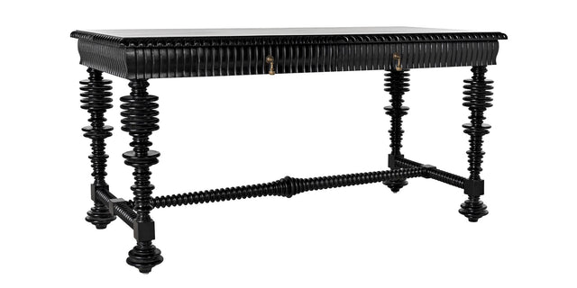 NOIR Portuguese Desk Small Hand Rubbed Black